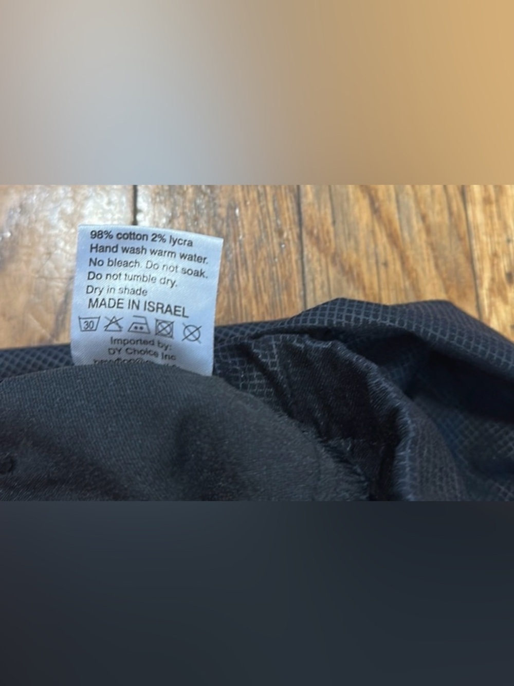 Bevy Flog Shely Black check Textured drawstring Jogger Pants size 30 - Picture 3 of 5